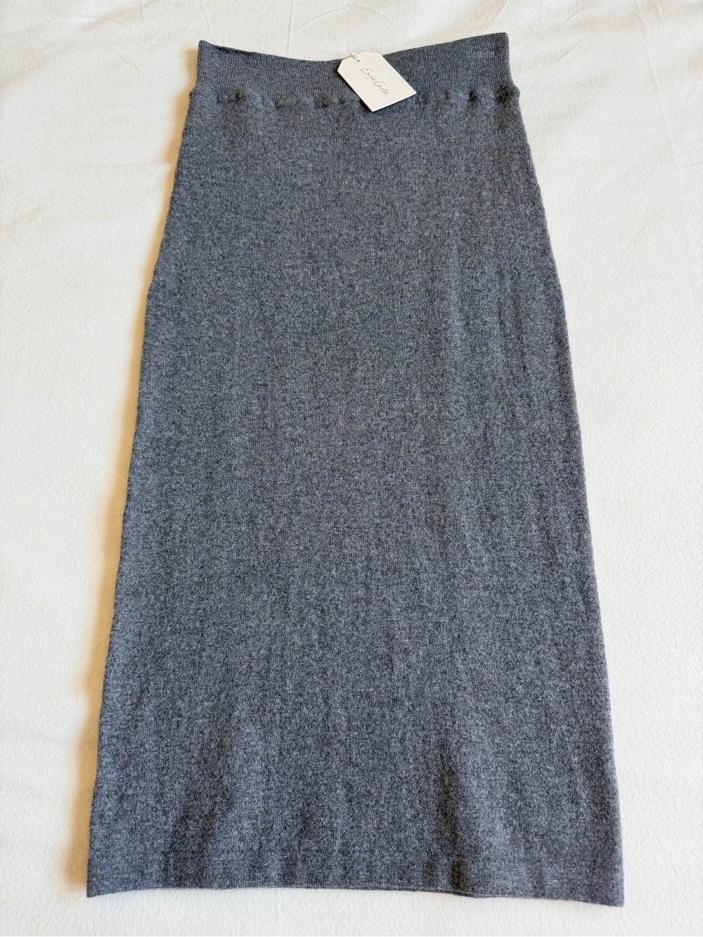 New Enza Costa Cashmere Skirt in Thunder - Picture 7 of 9